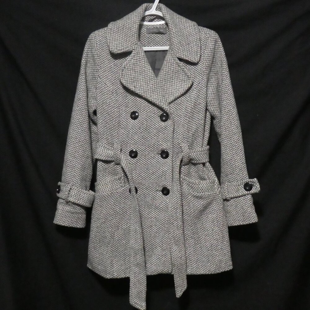 SUZY SHIER | xs - extra small | Pea Coat With Pockets and Matching Belt